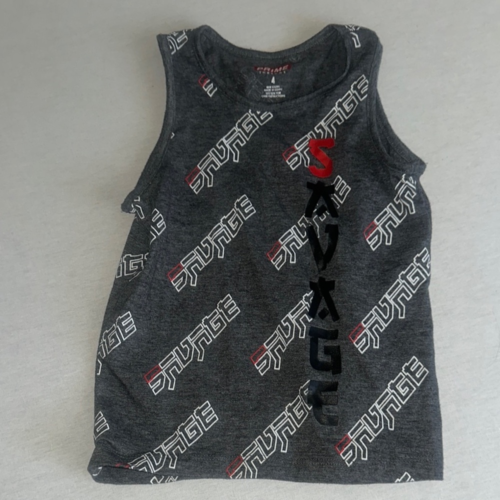 Savage Gray Kids Size 4 Tank Top.
